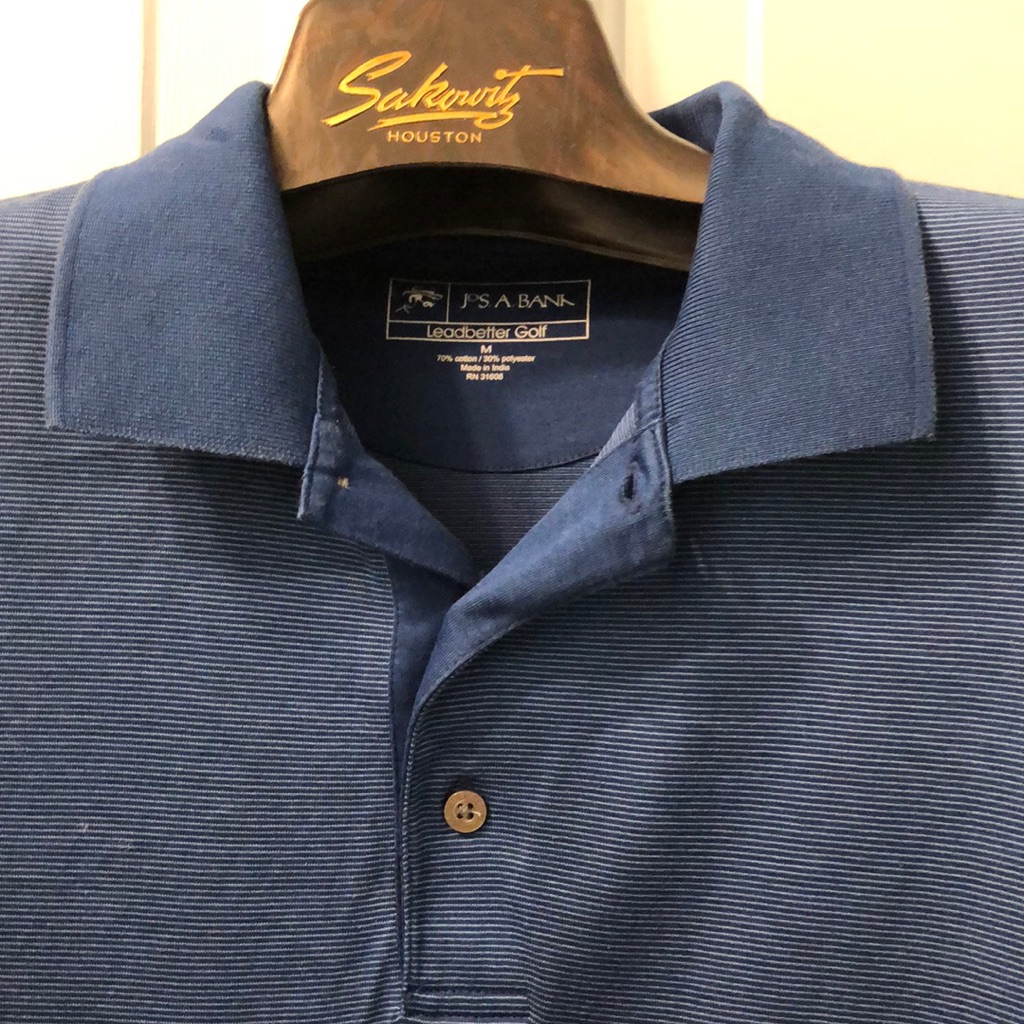 Golf Polo Shirt Jos A Bank Leadbetter M